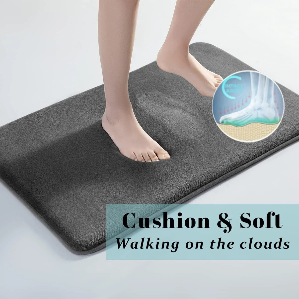 Super absorbent floor mat, bath mat, super anti slip coral velvet bathroom floor mat