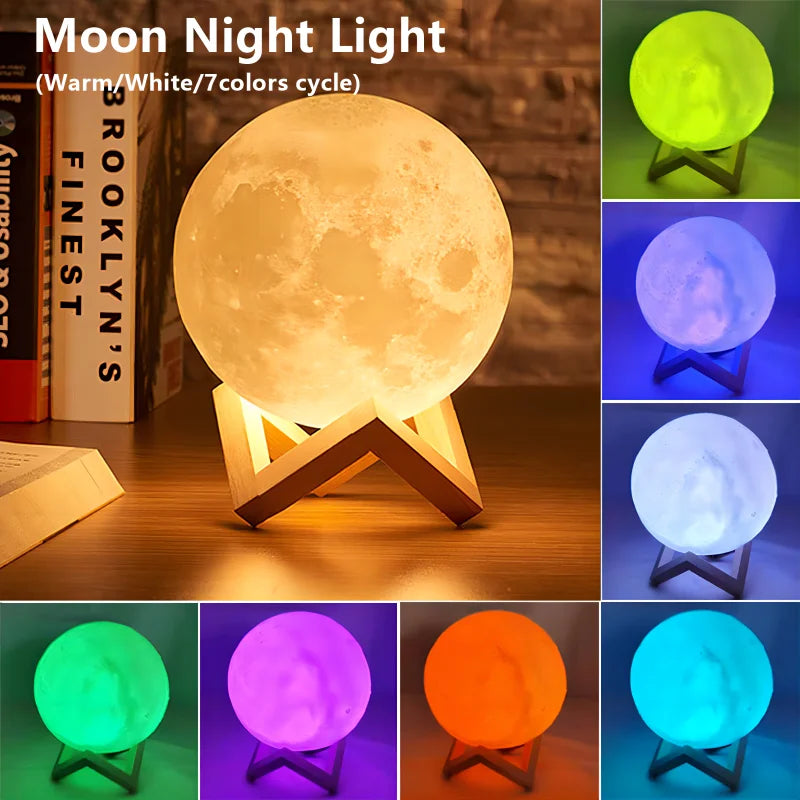 Moon Night Light LED 3D
