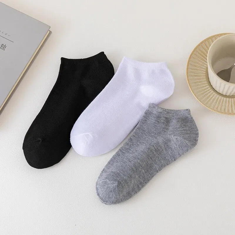 Summer 2025/ 5 Pairs of Women's/men's Boat Socks Invisible Low Cut Anti Slip Casual